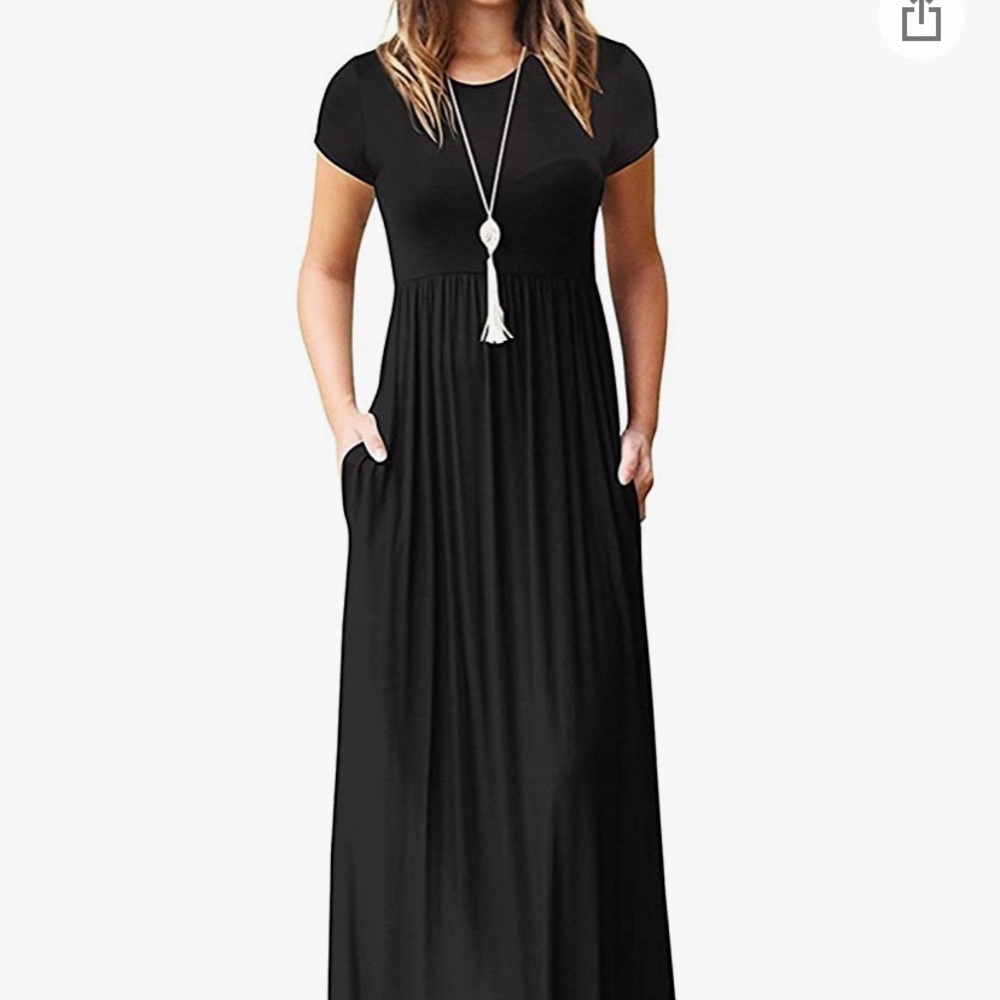 Black Maxi Dress with Pockets